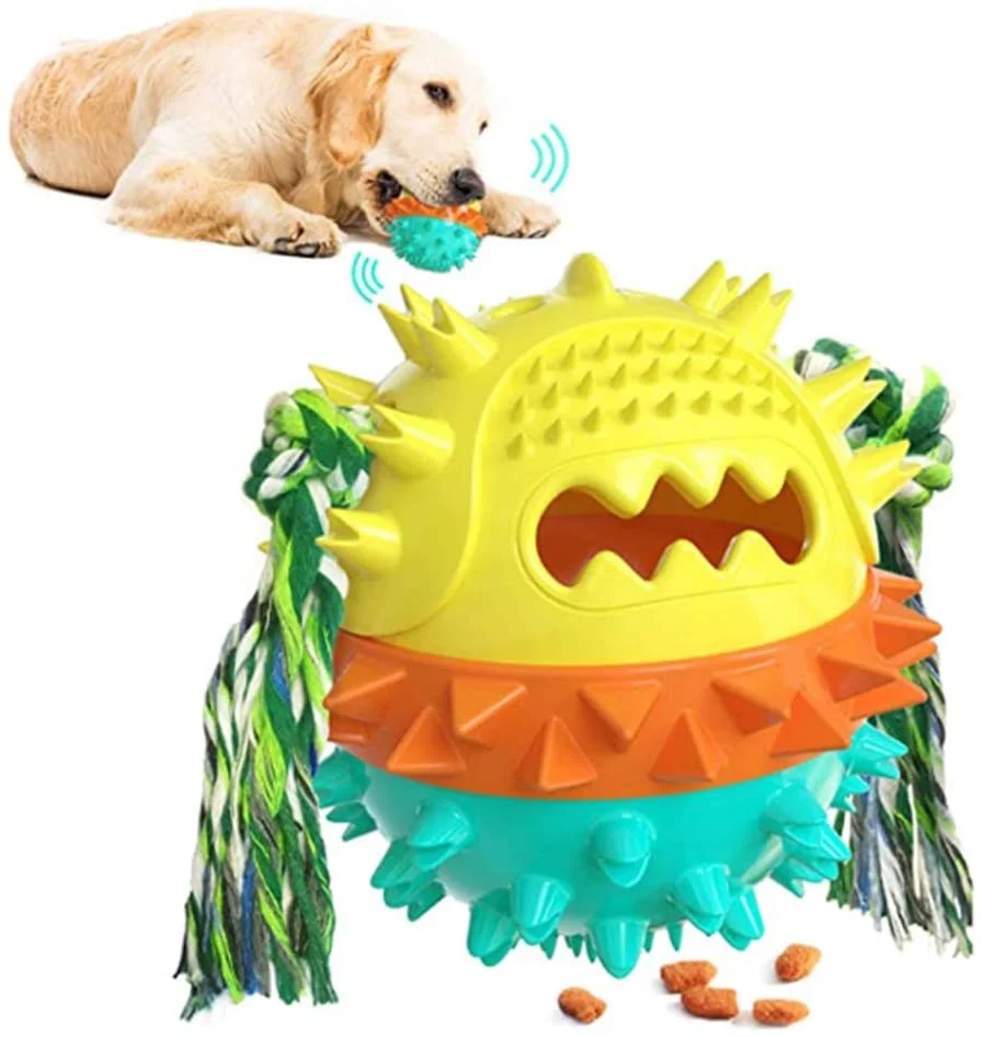 

Dog Toys for Aggressive Chewers, 4 in 1 Multifunctional Interactive With Bite Rope, Durable Dog Chew Toys for Puppy S/M/L Dogs
