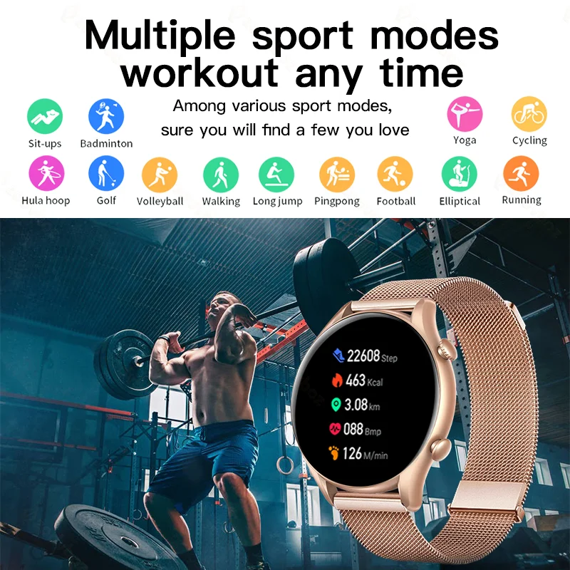 2023 New Smart Watch Women Custom Dial Hi-Fi Voice Calling Sport Watches Men IP67 Waterproof Smartwatch For Xiaomi Huawei iphone images - 6