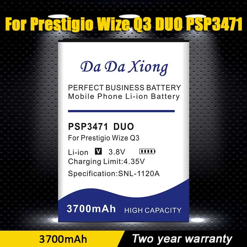 100% оригинальный новый аккумулятор 3700 мАч PSP3471 DUO для Prestigio Wize Q3 DUO PSP3471 отправить вспомогательный инструмент