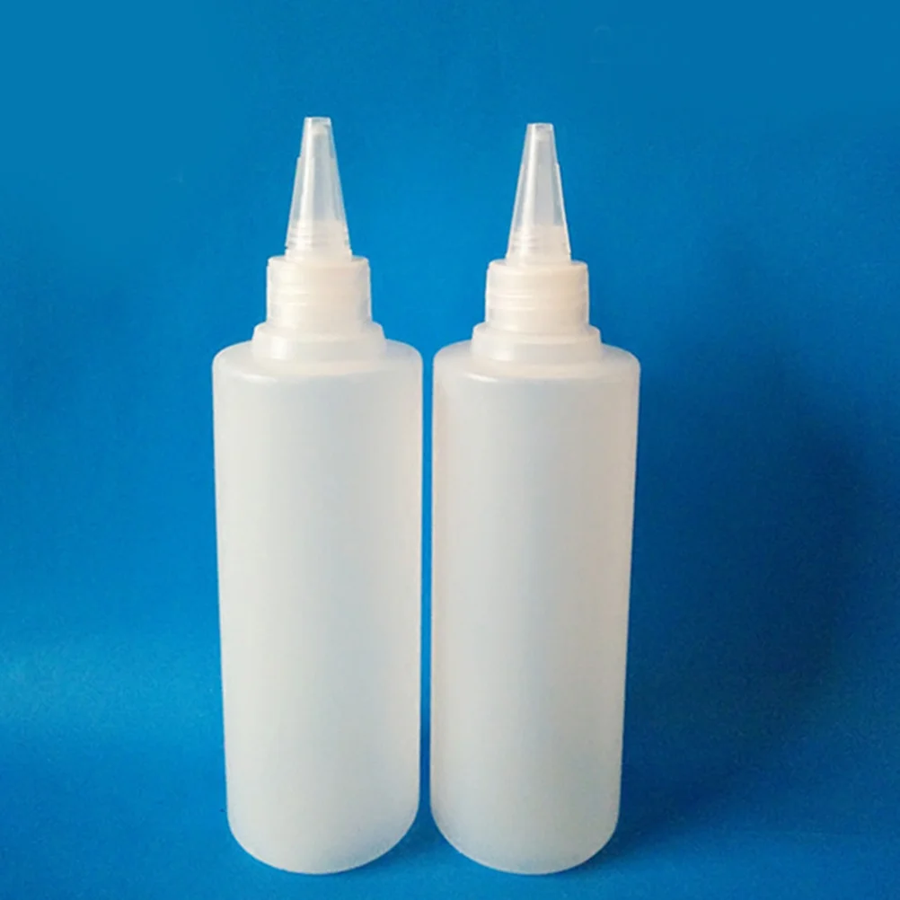 

6Pcs 250ml Tip Bottle Empty Applicator Squeeze Bottle Dispenser Refillable Sealant Caulk Tubes for Ink Glue