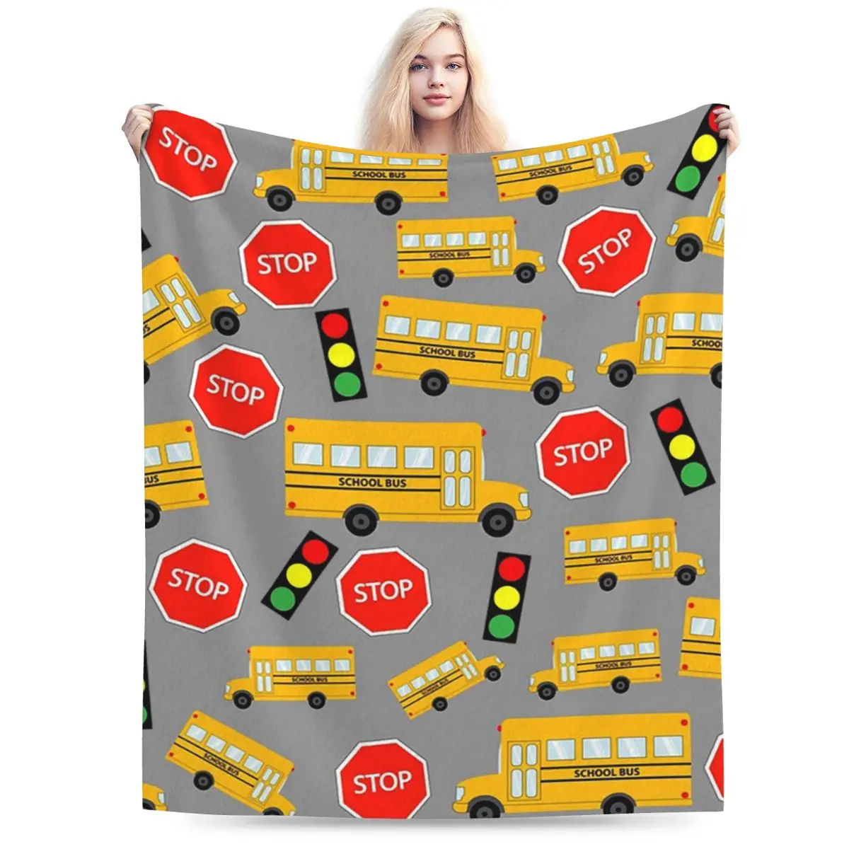 Желтое школьное освещение одеяла с рисунком мягкое теплое Фланелевое покрывало