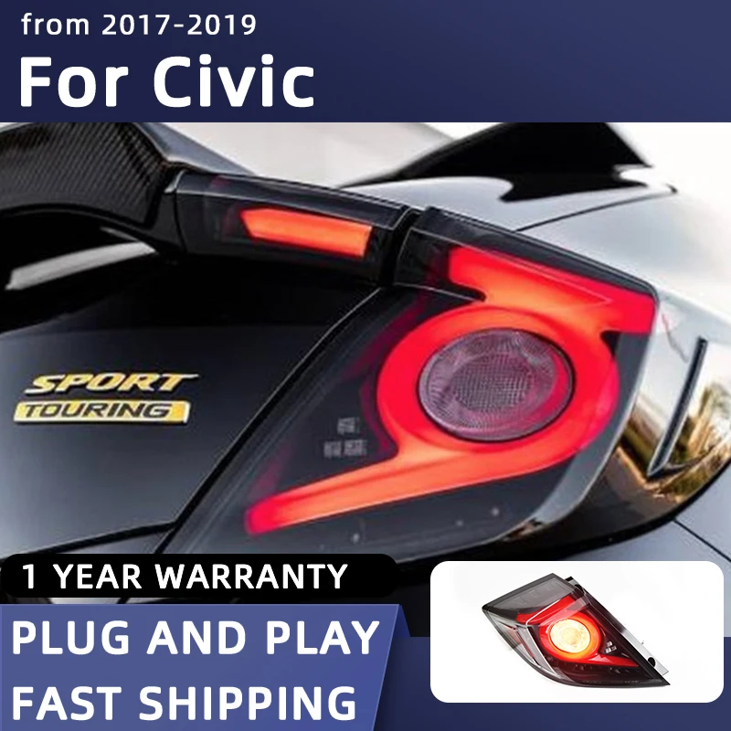 

Автостайлинг, задние фары s для Civic G10 X хэтчбек, светодиодные задние фары 2016-2019, задние фары DRL, Задний сигнал поворота, автомобильный