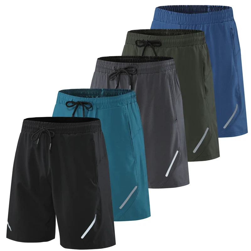 Men's Summer Running Shorts Pocket Quick Drying Gym Fitness Sport Shorts Jogging Men's Workout Shorts Sports Short Pants