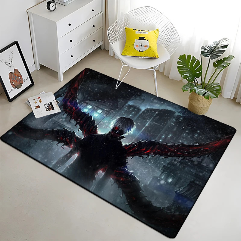 

Hot Anime Tokyo Ghoul Printed Carpet for Living Room Large Area Rug Soft Carpet Home Decoration Yoga Mats Boho Rugs Dropshipping