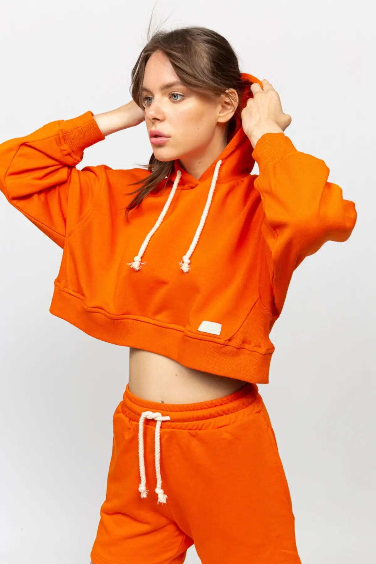 

Orange Women 'S Camisole Detaylı Hooded Sweat