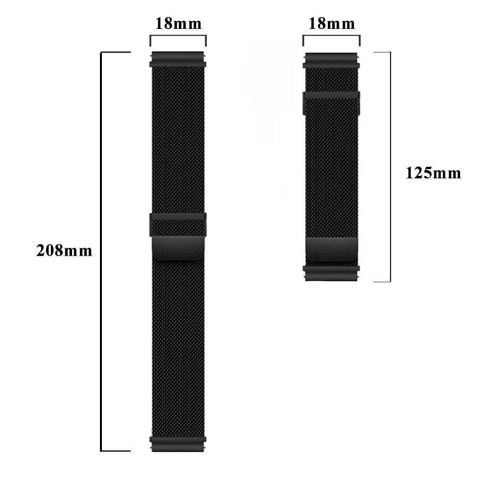 Ремешок из нержавеющей стали для Garmin Active S/Vivoactive 4S/Move 3S 18 мм официальный браслет
