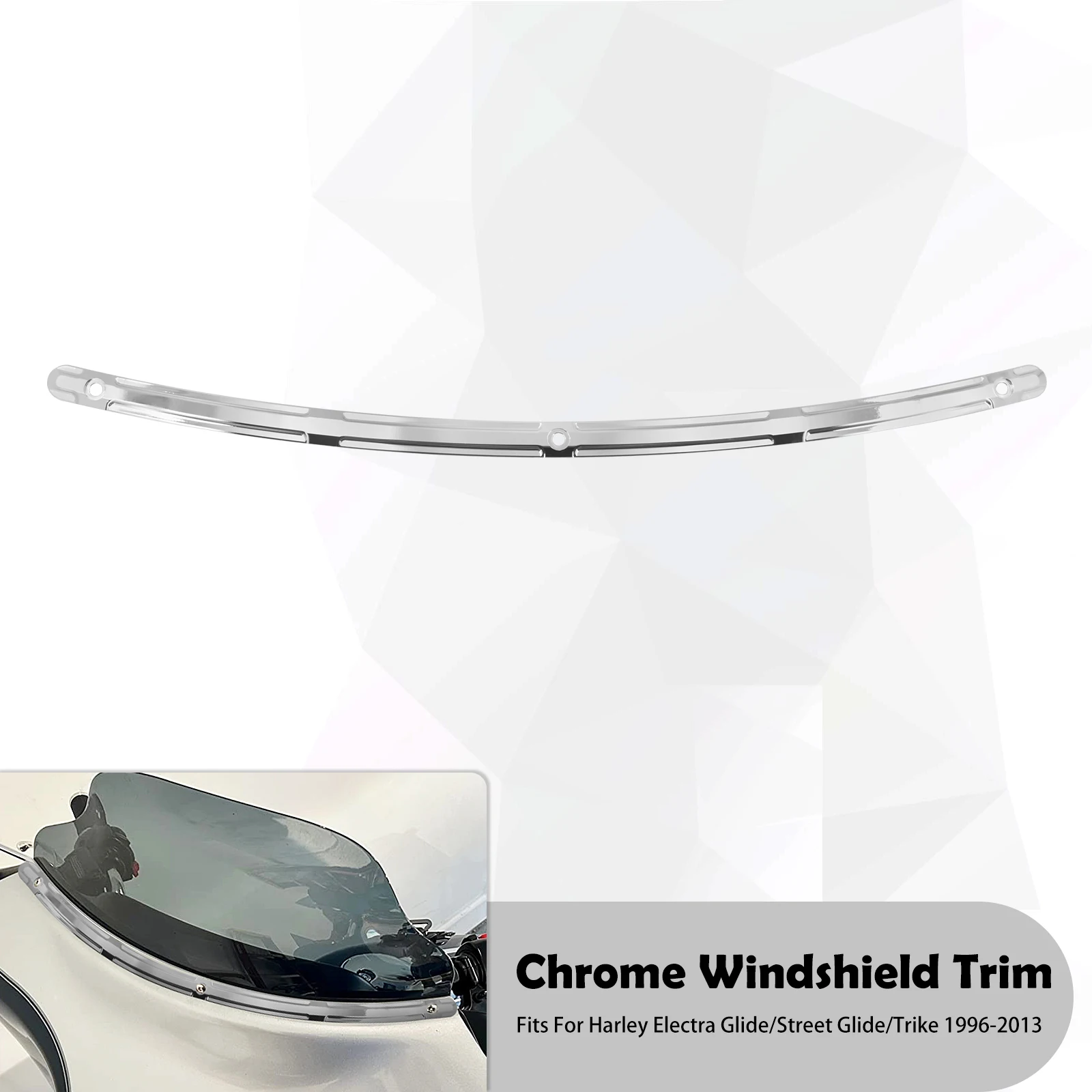 

Накладка на лобовое стекло мотоцикла, черные/хромированные аксессуары для ветрового стекла для Harley Touring Electra Street Glide FLHT FLHTC FLHX CVO 96-13