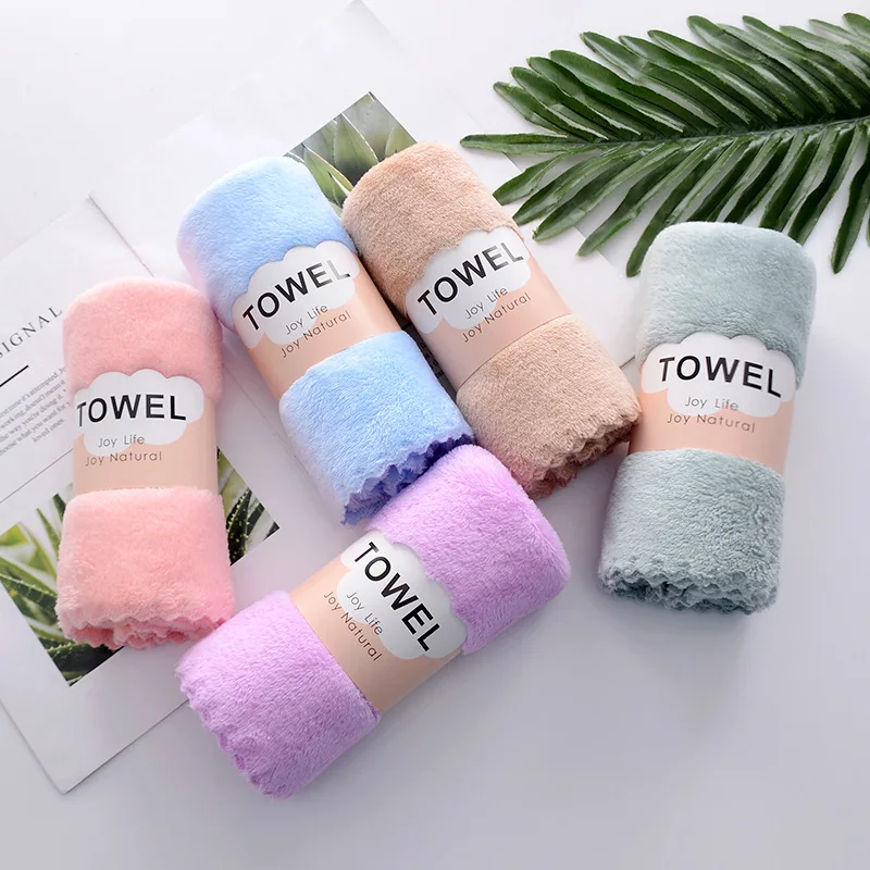 

Coral Velvet Towel Microfiber Absorbent Towel Soft Comfortable Face Wash Towel Bathroom Bath Towel Baby Towel 35*75cm