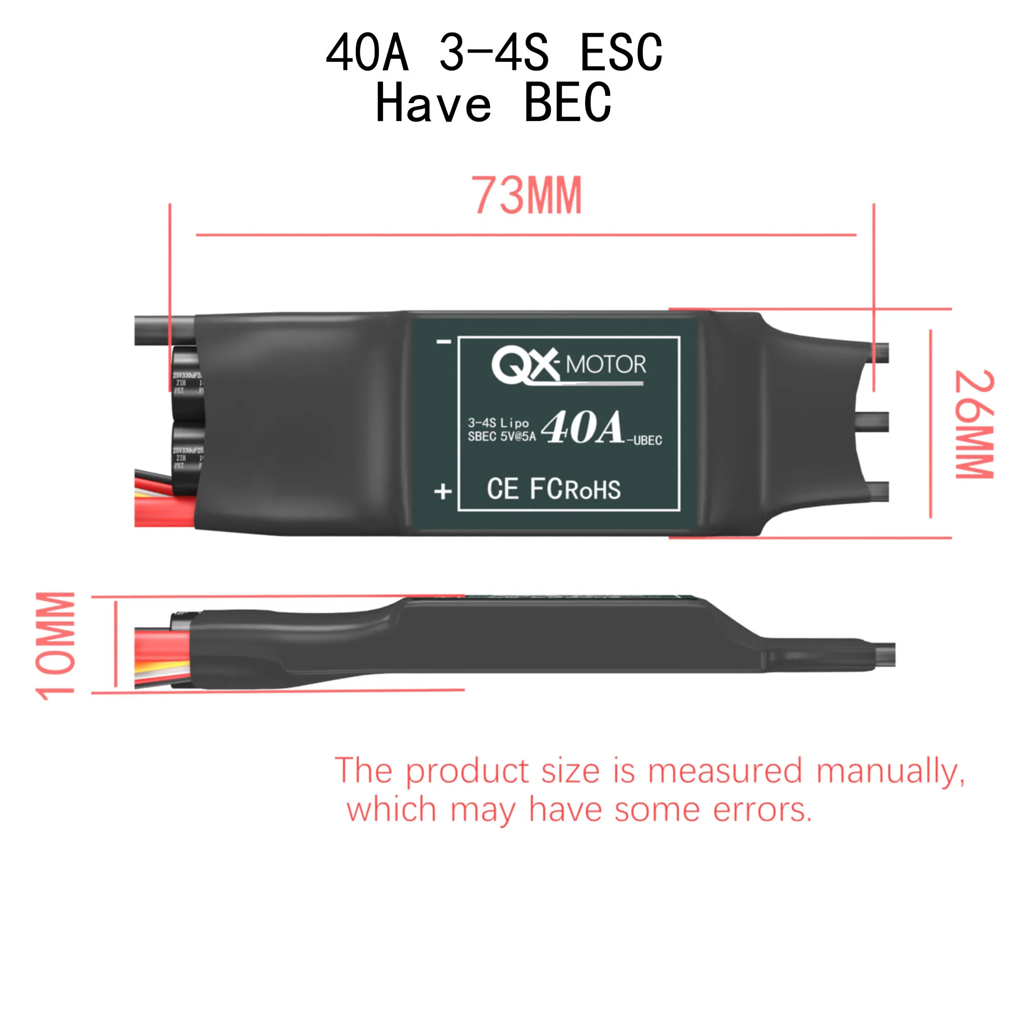 Фонарь QAA2814- 700KV 900KV 1000KV бесщеточный двигатель CW CCW с 40A 3-4s ESC для фонарей