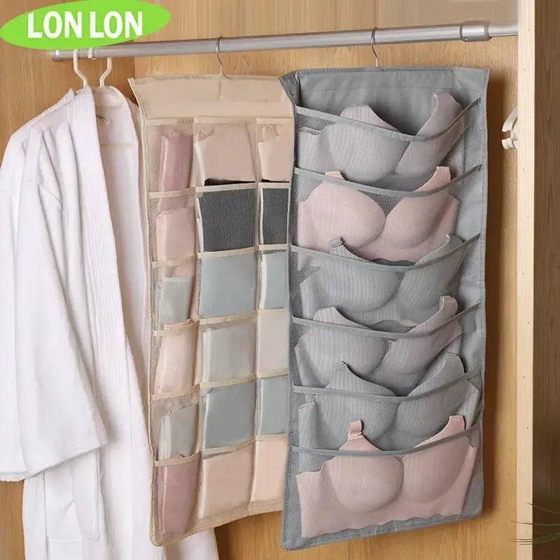 

Simple modern panties underwear storage bag, double-sided hanging bag, wardrobe artifact, household socks, bra storage bag