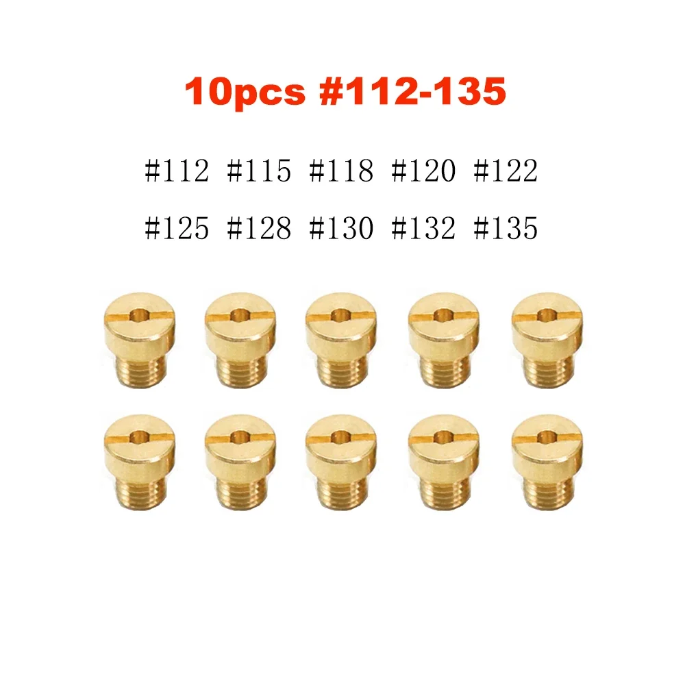 

10 шт. и 12 шт. основная жиклера M5 для Dellorto SHA SHB UA UB PHBG VHB-CS VHBT-CS # 30-135 PHBG CarburadorJet Комплекты карбюратора Gicleur