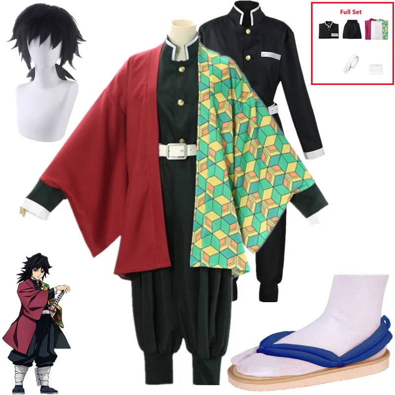 

Anime Demon Slayer Kimetsu no Yaiba Giyuu Tomioka Cosplay Costume Kimono Uniform Halloween Christmas Clothes