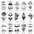 Уникальная Временная тату-наклейка для привлекательной девушки, черные маленькие татуировки, боди-арт на руках, водонепроницаемые Временные татуировки для женщин и мужчин