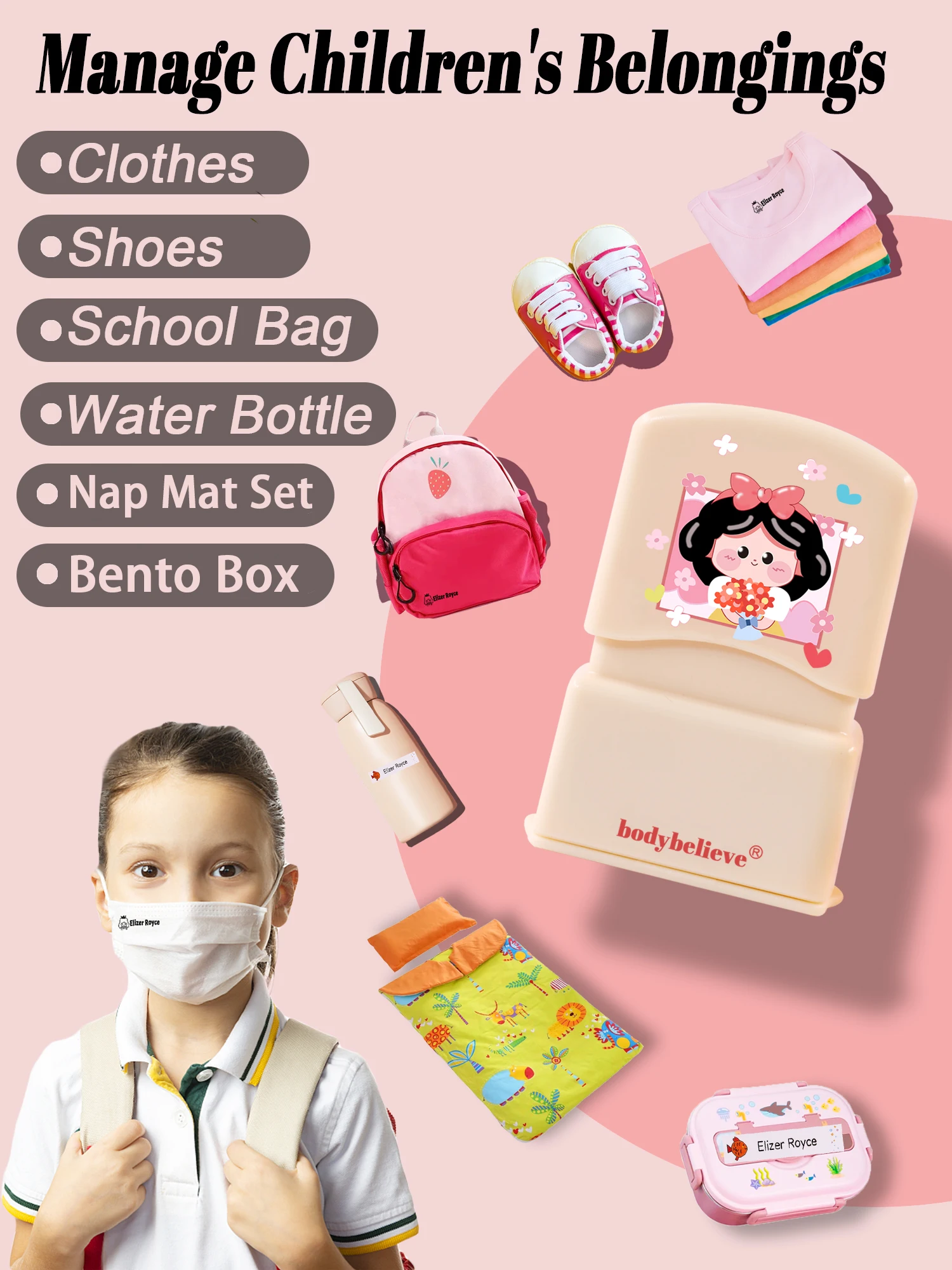 Custom Name Seals Stamp for Baby Teachers Kids Children's Clothing Waterproof Not Faded DIY Personalized Name Stamp Clothes Toys