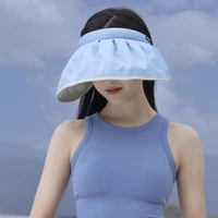 2022 adjustable womens summer hat multicolor foldable beach hat bone cap women summer sun visor wide brimmed hat uv protection
