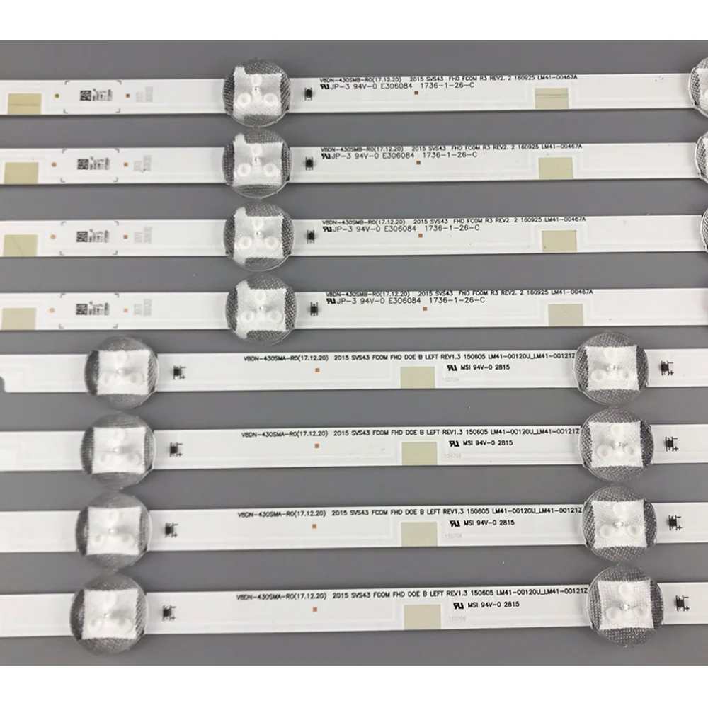 

LED Strip(8)For Samsung 43-FHD-L R UE43N5000 LM41-00622A 00624A UN43J5290AG UN43T5300 UE43N5000 UE43N5300AU UA43N5380 UA43N5300