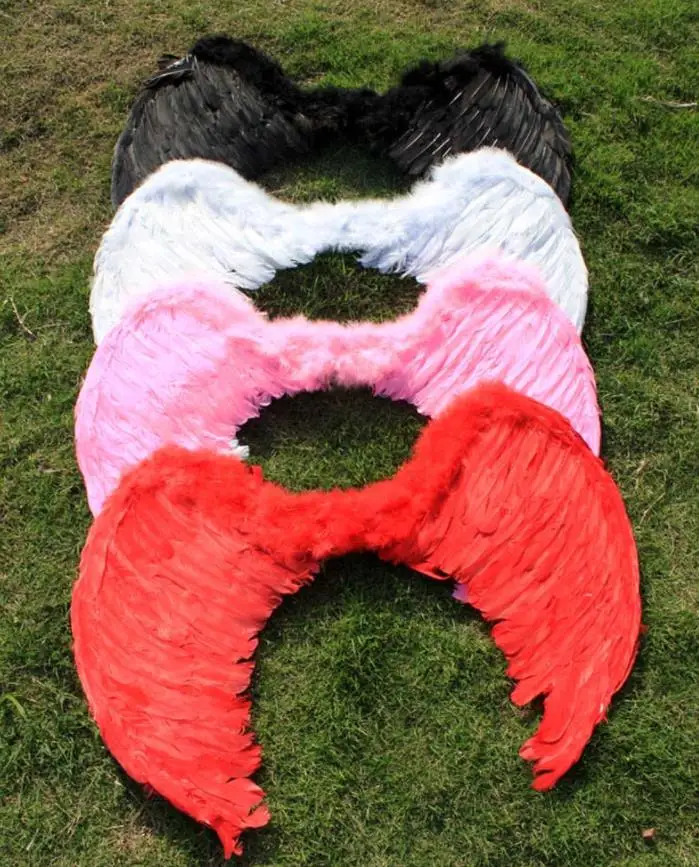 

WomenTeens kids White Feather Wing Cos Angel Fairy Halloween Christmas Dress Up Fancy Dress Wings Hen Night Party Costume props