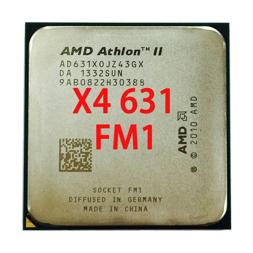 AMD Athlon II X4 631 2.6 GHz Quad-Core CPU Processor AD631XWNZ43GX Socket FM1