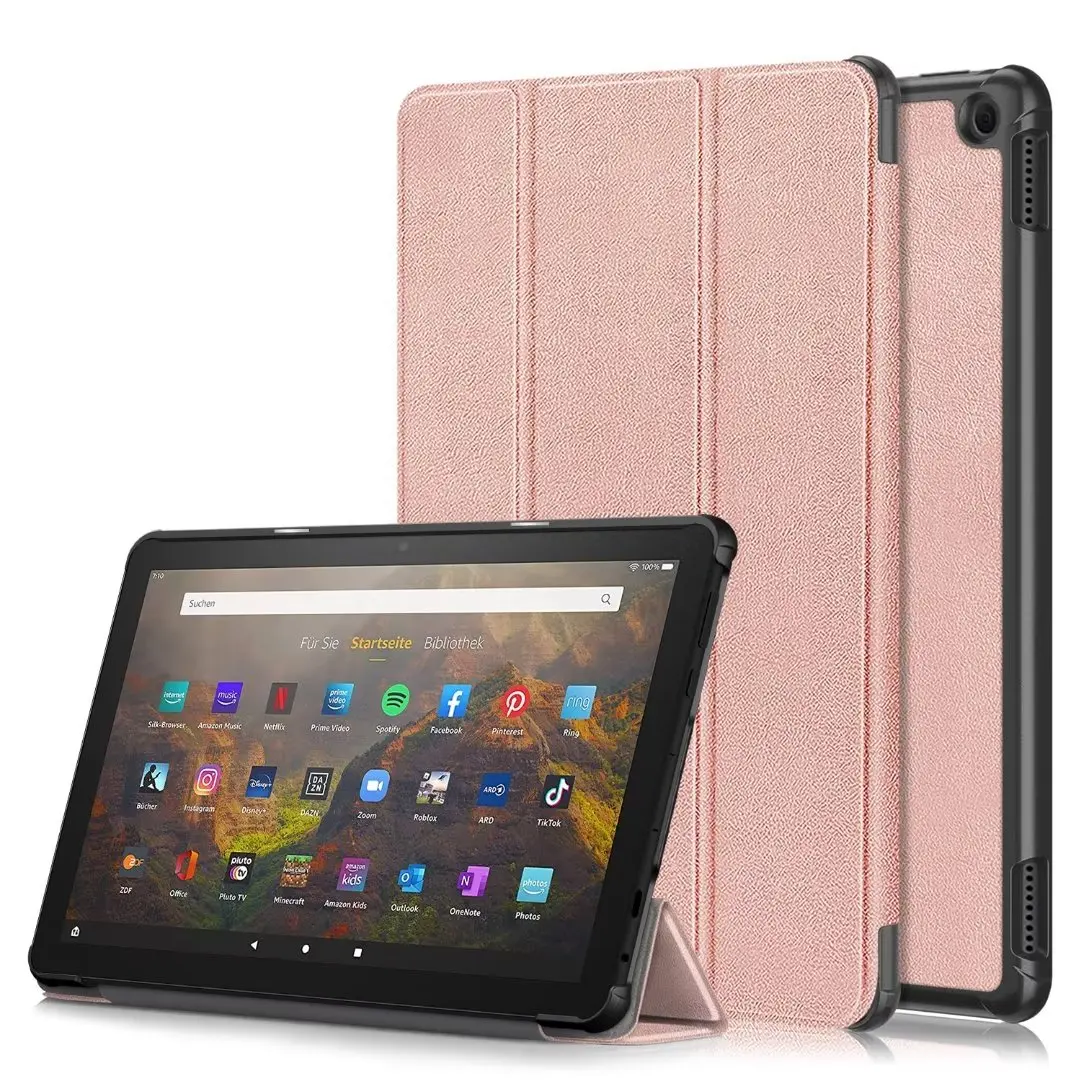 

10 шт. Чехлы для Amazon Fire HD 10 10,1 дюйма 10,1 дюйма 2023 дюйма Кожаный смарт-чехол для планшета с функцией пробуждения и сна