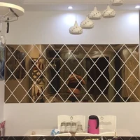 diamond acrylic mirror three dimensional wall stickers living room dining room background decoration stickers