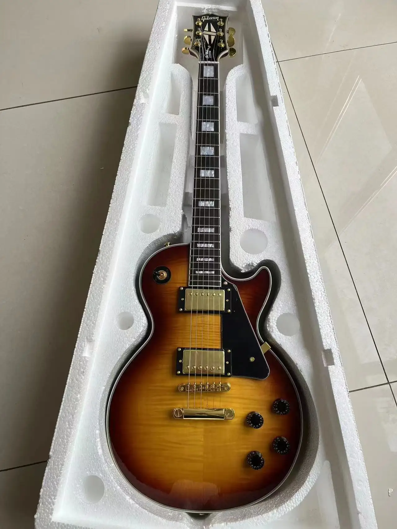 

Send in 3 days Flame Maple Top G Les Standard Brown LP Paul Electric Guitar in stock DFSGFSWDGGD