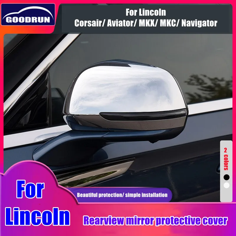 กระจกรถ Protector สำหรับ Lincoln Corsair Aviator MKX MKC Navigator ด้านหลังสติกเกอร์ Trim หมวกภายนอกอุปกรณ์เสริมอัตโนมัติ