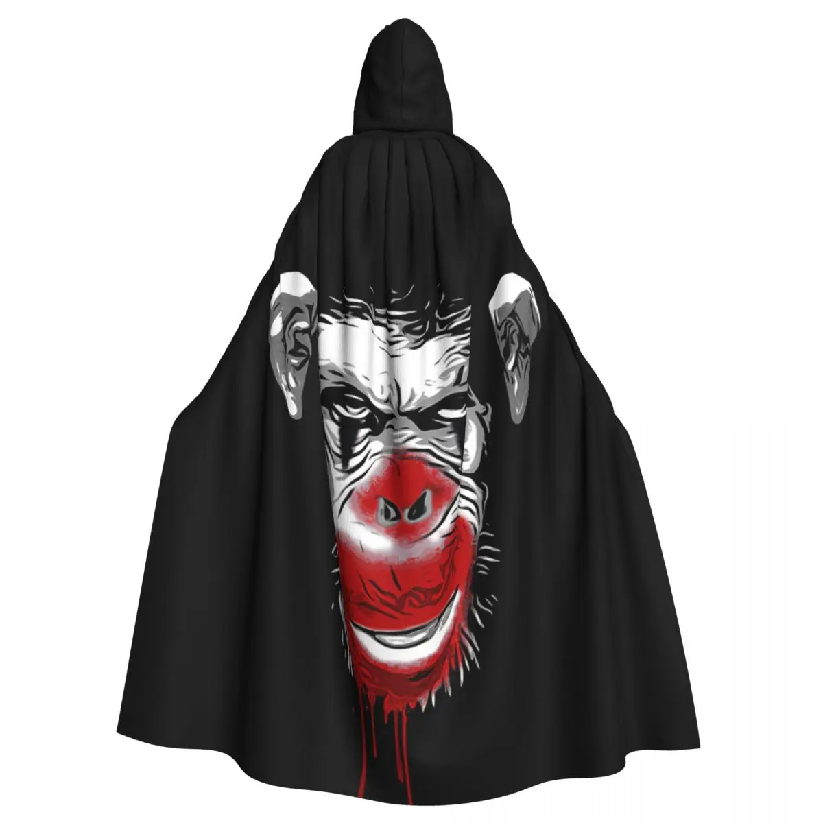 

Evil Monkey Clown Halloween Party Cosplay Woman Men Adult Long Witchcraft Robe Hood