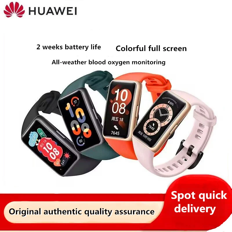 

Huawei Band 6 Blood Oxygen 1.47'' Screen Heart Rate Tracker Sleep monitoring Smartband 14 Days Battery life No Box