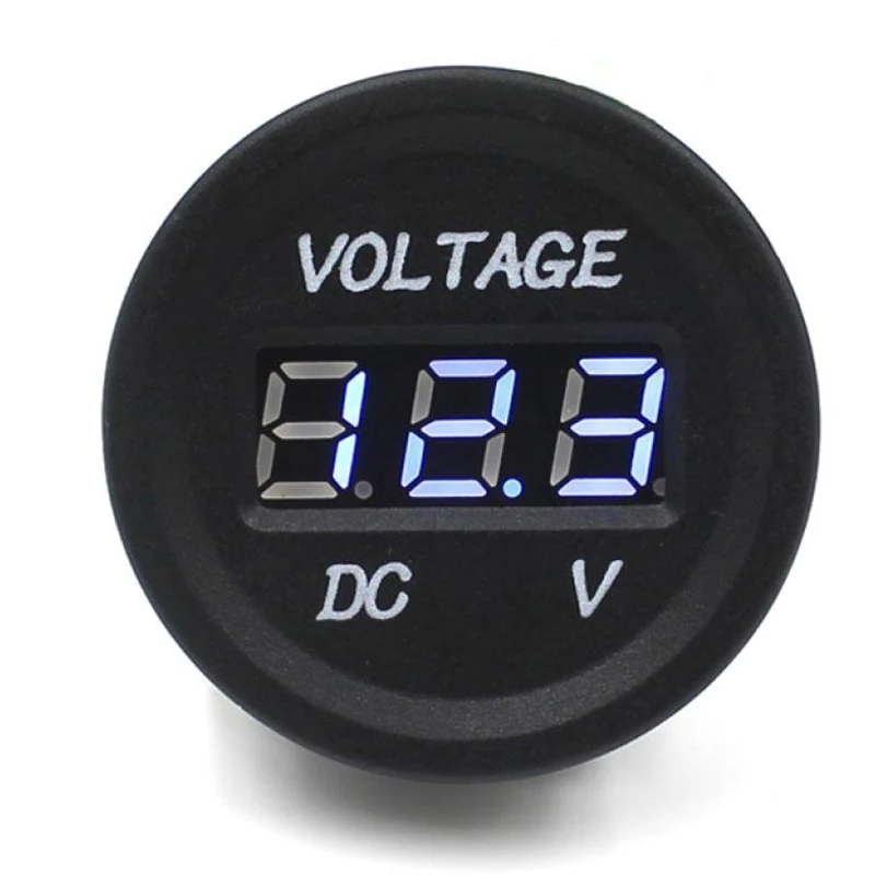 

Car Motorcycle Waterproof LED Digital Display Voltmeter 12V-24V DC (Blue)
