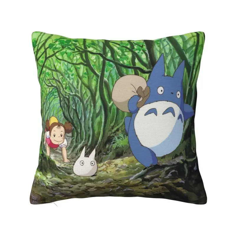 

My Neighbor Totoro Anime Manga Pillow Case Bedroom Decoration Miyazaki Hayao Studio Ghibli Sofa Cushions Cover Square Pillowcase