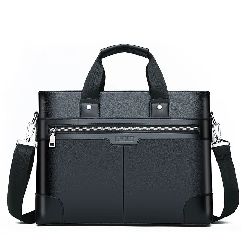 

2023 Men's Executive Briefcase Pu Leather Shoulder Business Bag Male Laptop Handbags Messenger Bags Totes Male Top Selling