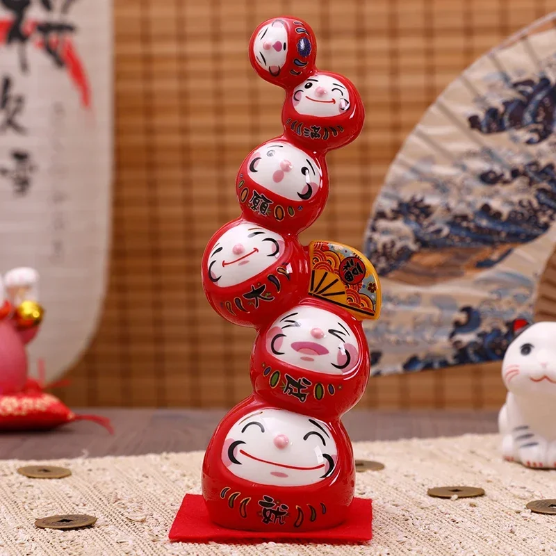 22 см керамическая башня Дармамы японский фарфор Maneki Neko Lucky Cat Коллекционная