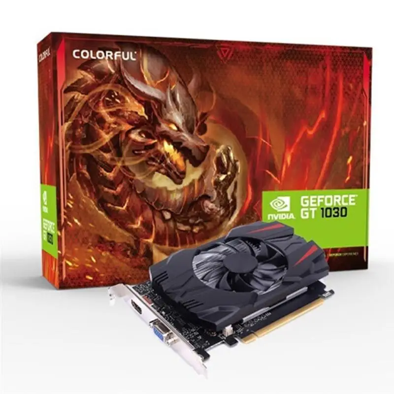 

Цветная игровая видеокарта 1030-4G, 4 ГБ, 64 бит, VGA, HDMI, совместимая игровая видеокарта, компьютерные аксессуары