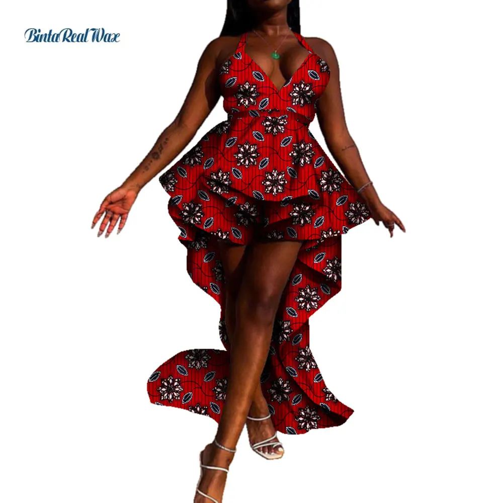 Africa Woman Clothes Print Dresses Women Custom Clothing Bazin Dashiki African Wax Jumpsuit Short Pant for Party WY7449 | Тематическая