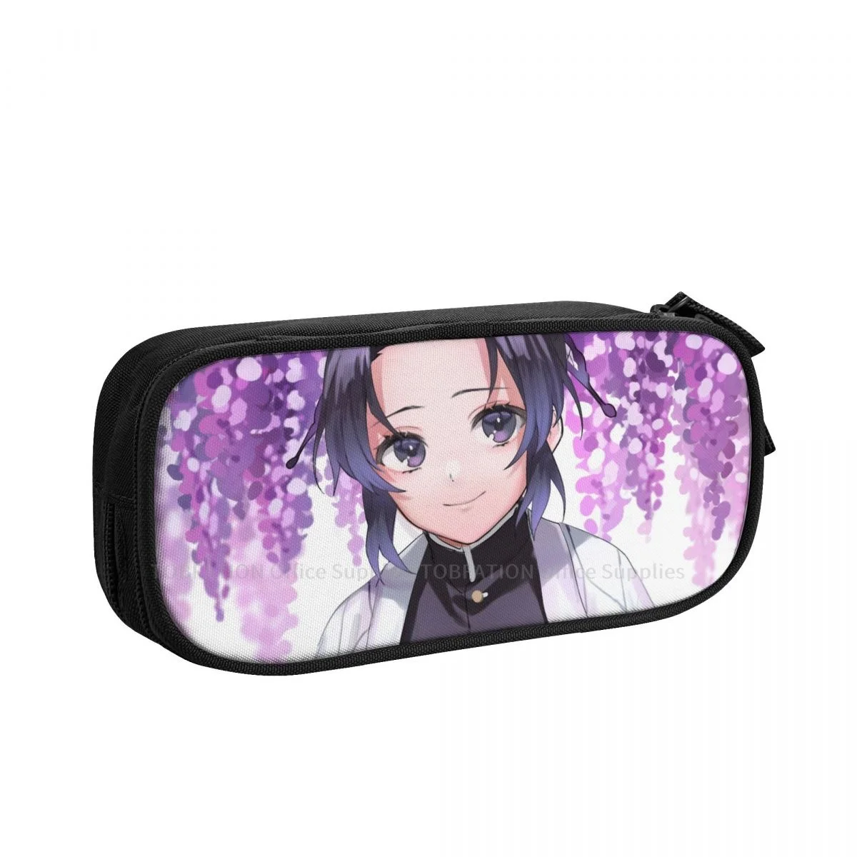 

Kochou Shinobu Pencase Demon Slayer Kimetsu no Yaiba Anime Pencil Bag Girls Boys Student Stationary Bags Large Capacity Double