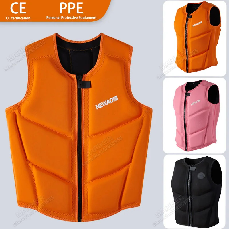 Фото Wakesurf Comp Vest CE одобренный неопреновый спасательный жилет Ударный жилет премиум-качества, но отлично подходит для всех других водных видов спорта №1