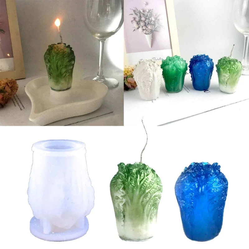 

Epoxy Handmade Soap Mold Cabbage Decoration Candle Mold for DIY Decorations