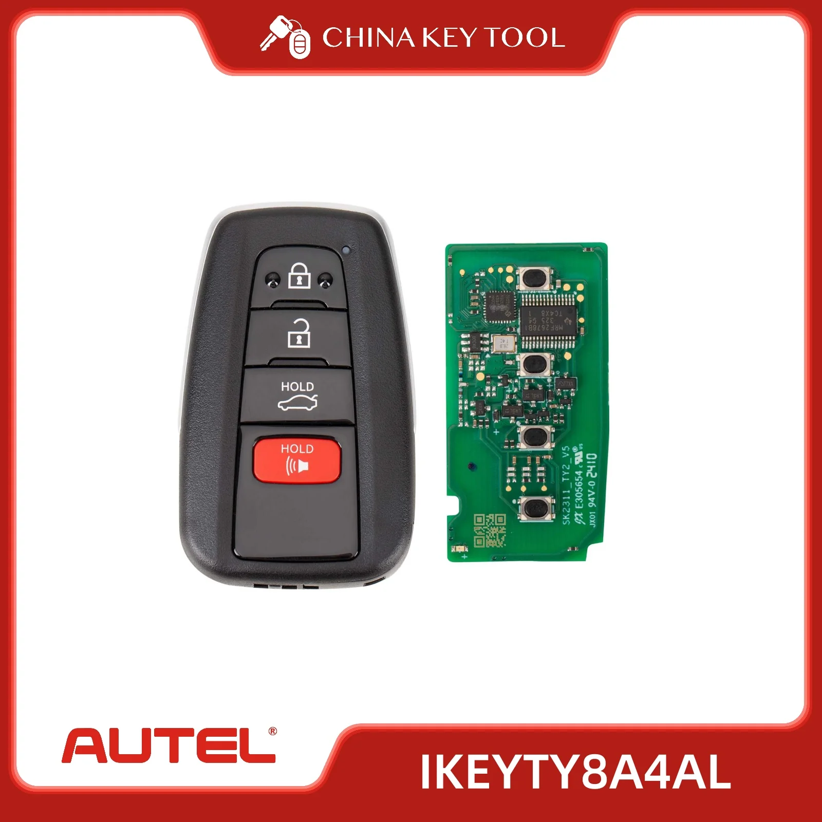 

1 шт. Autel IKEYTY8A4BL IKEYTY8A4AL универсальный умный дистанционный ключ 3 1 кнопки для Toyota для смарт-ключа Autel для KM100 IM508 IM608