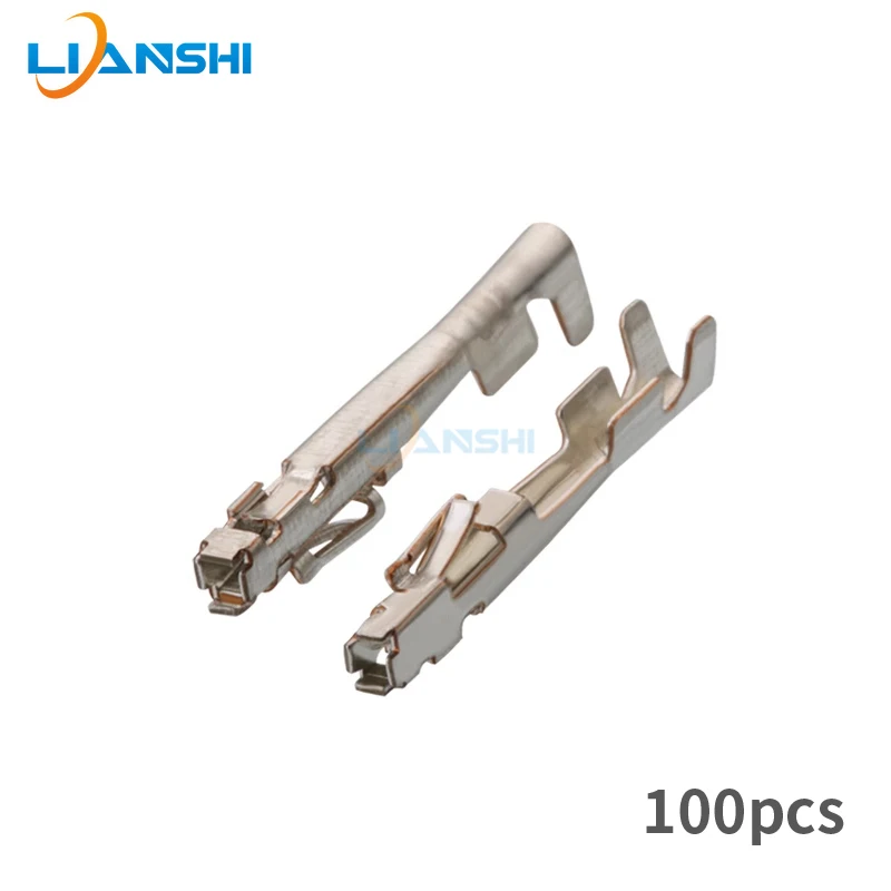 100шт 1123343 -1 автомобильный терминал разъем 0 6 мм пружинный медный луженый DJ624B-0 6A