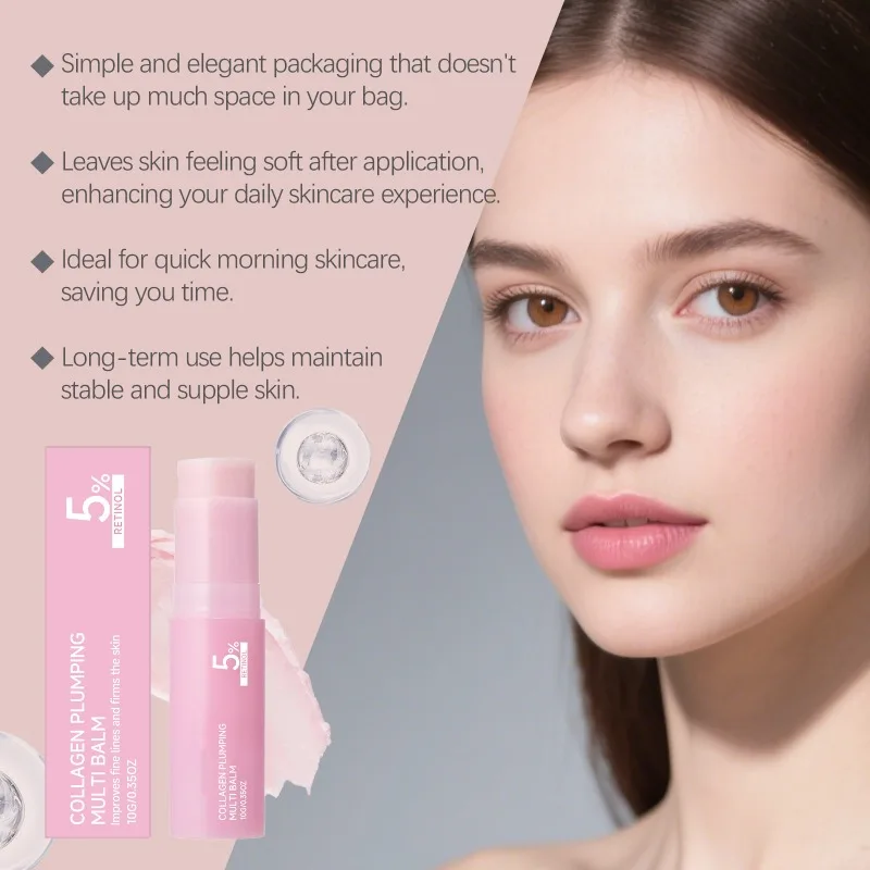 Фото Бальзам-стик PDRN Pink Collagen Multi Volume с коллагеном для омоложения, подтяжки кожи и борьбы с морщинами вокруг глаз, шеи, лба и мимических морщин. №4