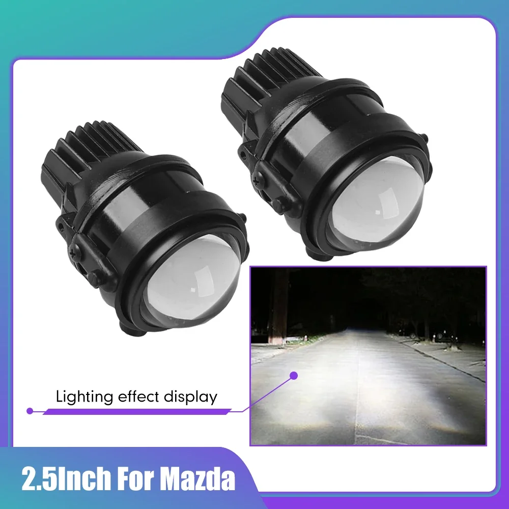 

High-performance 2.5 Inch Bi LED Projector Lens Headlight Retrofit for Toyota Mazda 12V 24V 35W HD Glass Lens