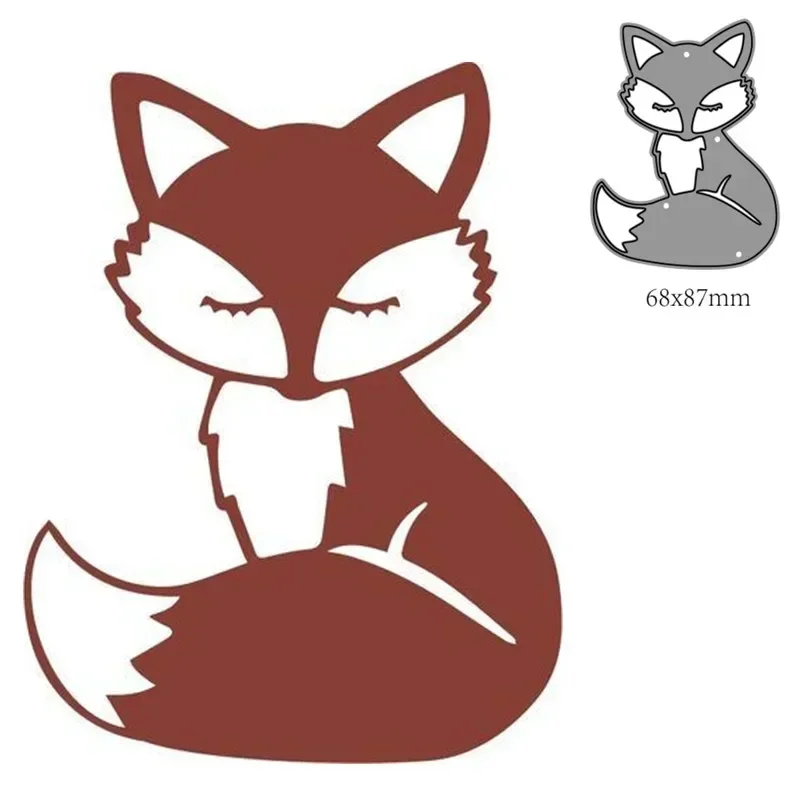 Металлические штампы форма для резки украшение в виде лисы скрапбукинг бумага