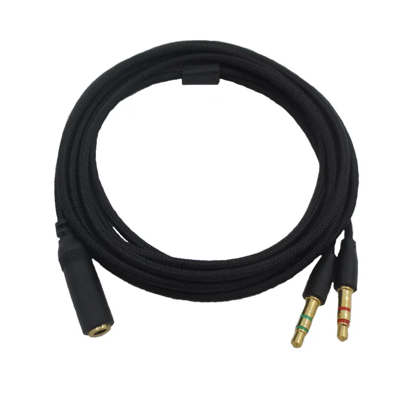 

Earphone Cable Headphone Adapter Splitter Headset Microphone for Razer Electra/Kraken PRO 7.1 V2/Hamme