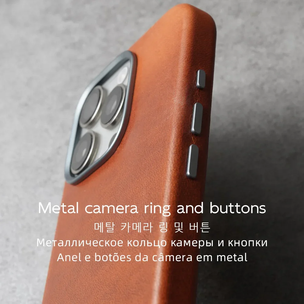 Чехол YMW Horween Dublin из натуральной кожи для iPhone 15, 16 Pro Max, роскошный деловой чехол для телефона из воловьей кожи растительного дубления (art.: 3920cbed8a82b) - 3920cbed8a82b