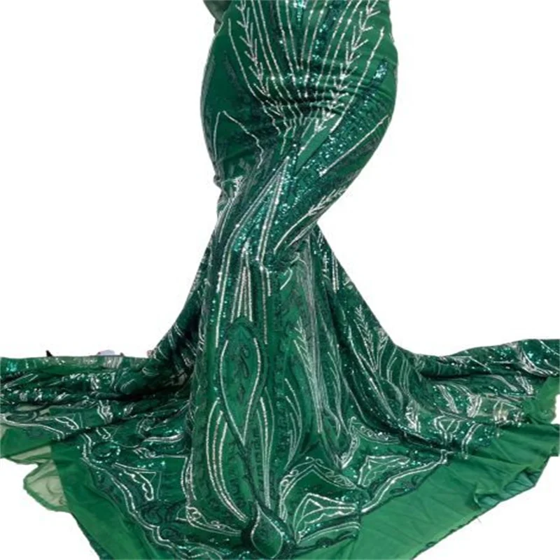 

Зеленая горячая Распродажа африканская кружевная ткань с блестками Высококачественная кружевная французская кружевная ткань нигерийские кружевные ткани для шитья свадебного платья