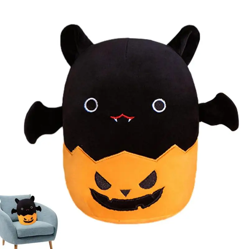 

Плюшевая игрушка летучая мышь на Хэллоуин, мягкая хлопковая кукла-тыква, украшение, оранжевая мягкая подушка для детей и взрослых на рабоче...