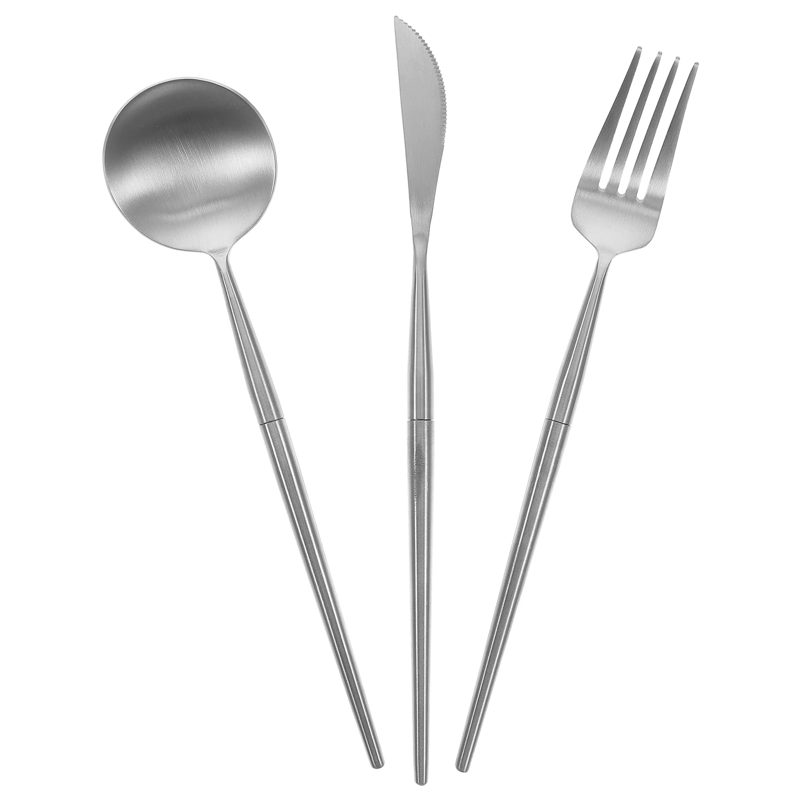 

Camping Dinnerware Pocket Cutlery Set Stitching Kit Camping Spoon Travel Set Stainless Steel Flatware Disassemble Fork Spoon