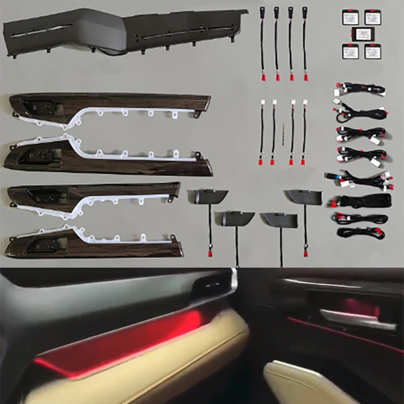 

Подходит для Toyota Highlander 2022, высокое качество, специальная атмосферная подсветка, автомобильная приборная панель, управление экраном, аксесс...