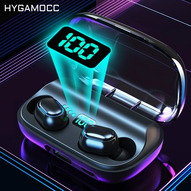 

Оригинальные беспроводные наушники TWS, Bluetooth-наушники, гарнитура, стереонаушники со светодиодным дисплеем, водонепроницаемые, с шумоподавл...