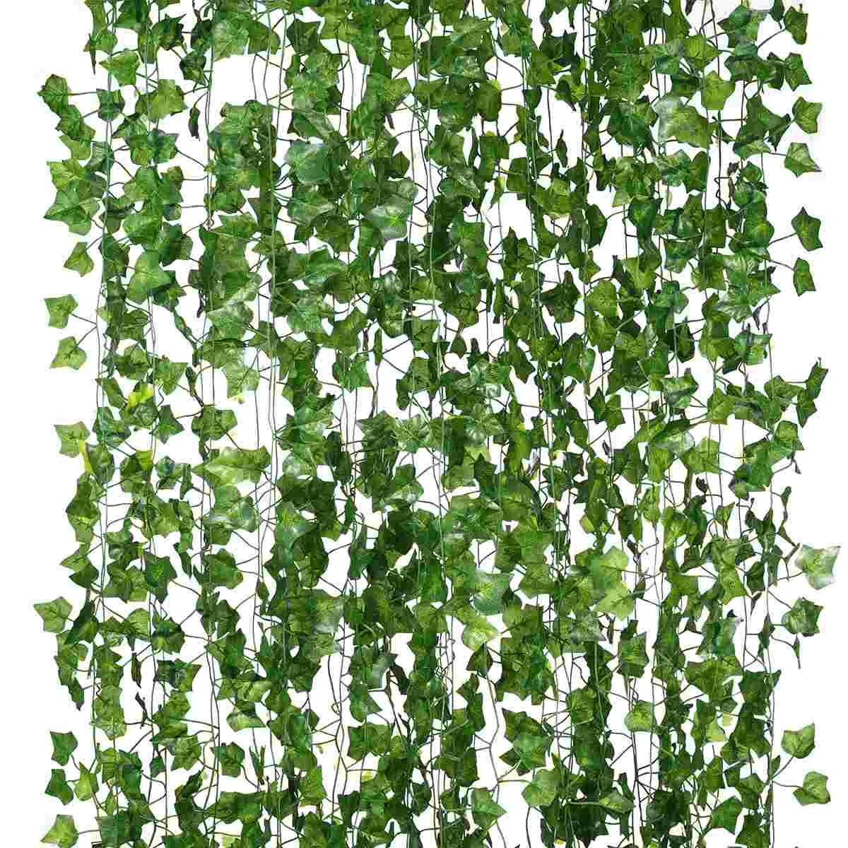

18pcs Artificial Ivy Leaf Vine with 50pcs Cable Ties Greenery Hanging Garland Foliage Flowers for Home Kitchen Garden Office